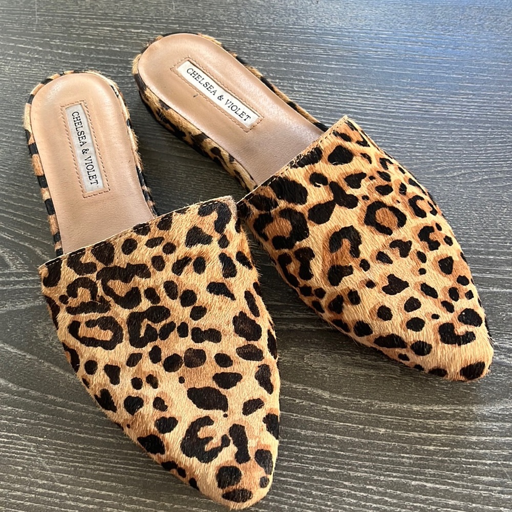 Chelsea & violet leopard mules Size 7.5M FINAL PRICE